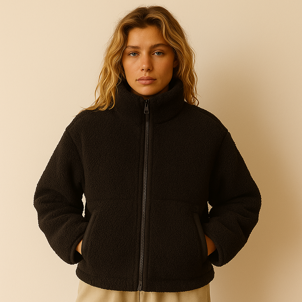 Giacca vintage in pelle scamosciata - Nebbia