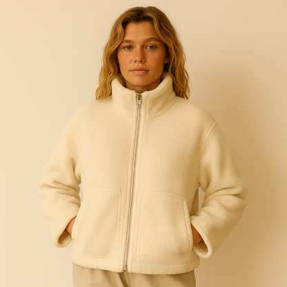 Giacca vintage in pelle scamosciata - Nebbia